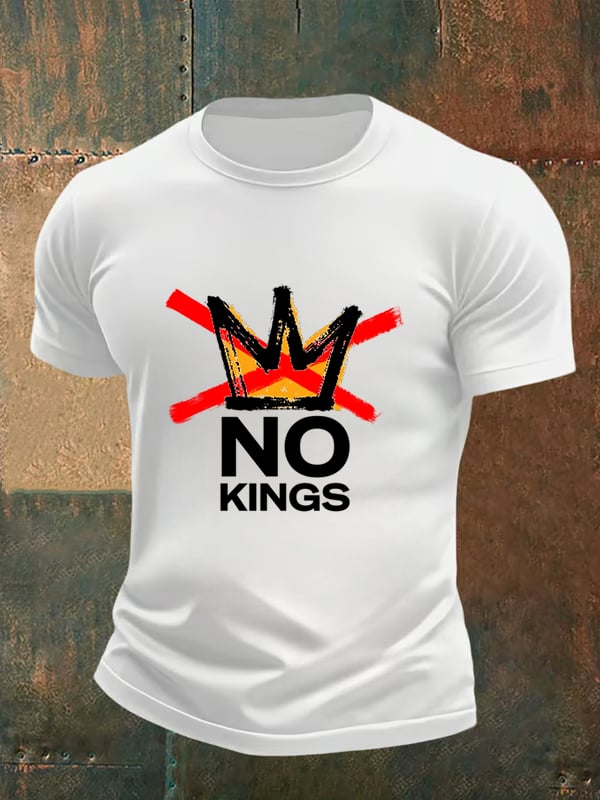 Men's no kings in America print T-Shirt