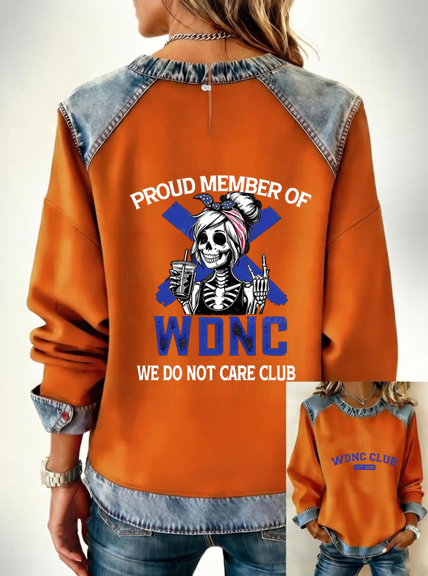 Women's Retro Funny Proud Member Of Club We Do Not Care Menopause Perimenopause Print Sweatshirtt