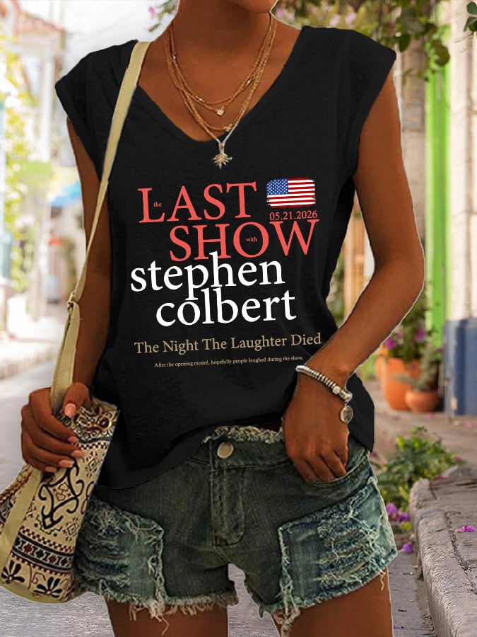 Retro Last Show 05.21.2026 The Night The Laughter Died After The Opening Monol, Hopefully People Laughed During The Show Print Tops Tank