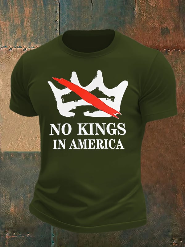 Men's no kings in America print T-Shirt