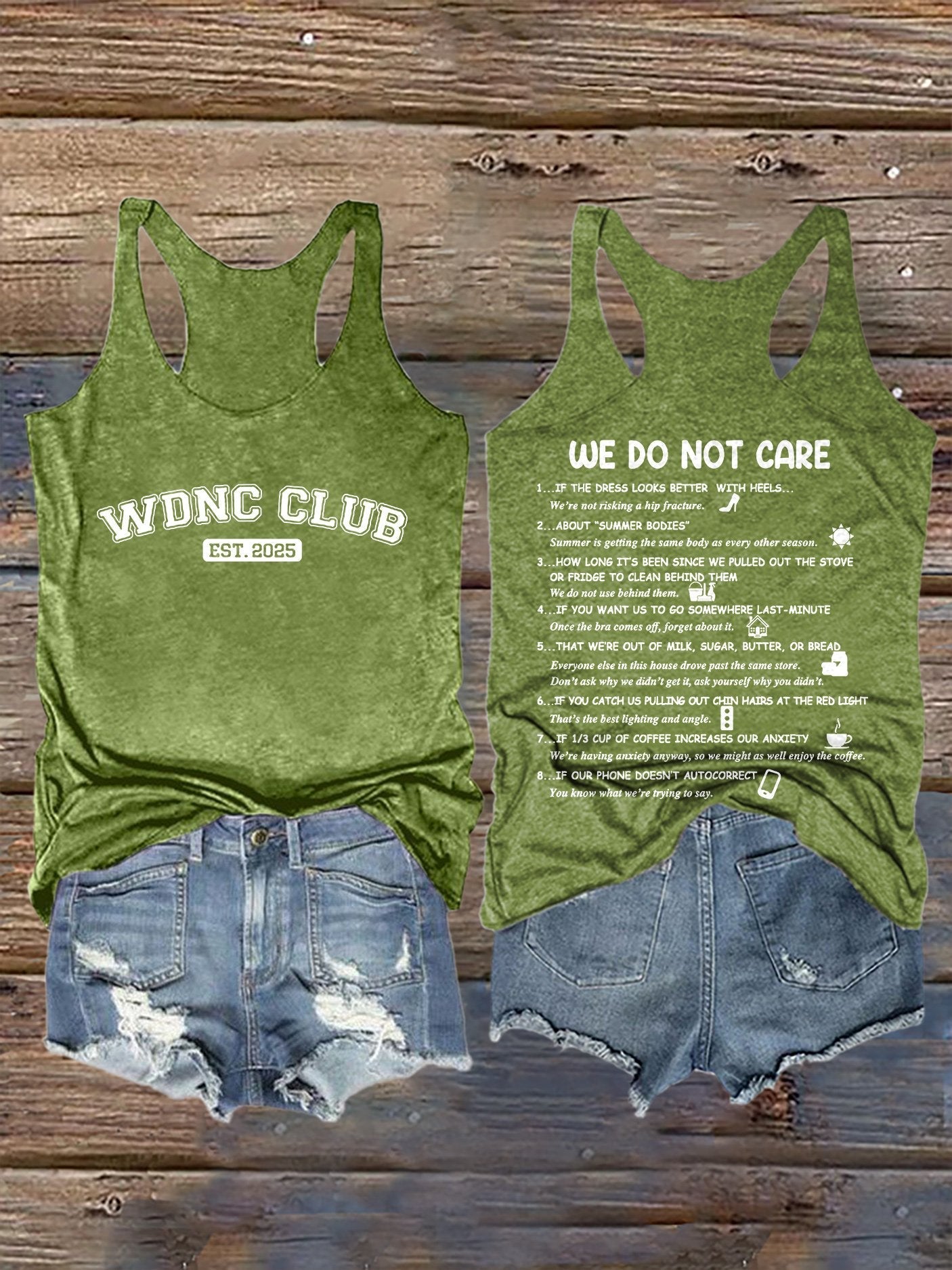 Retro Funny WDNC Menopause Perimenopause Print Tank Top