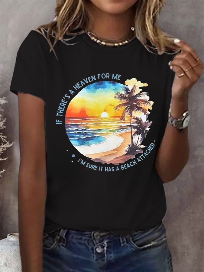 Women's Music Lover Printed Short-Sleeved T-Shirt