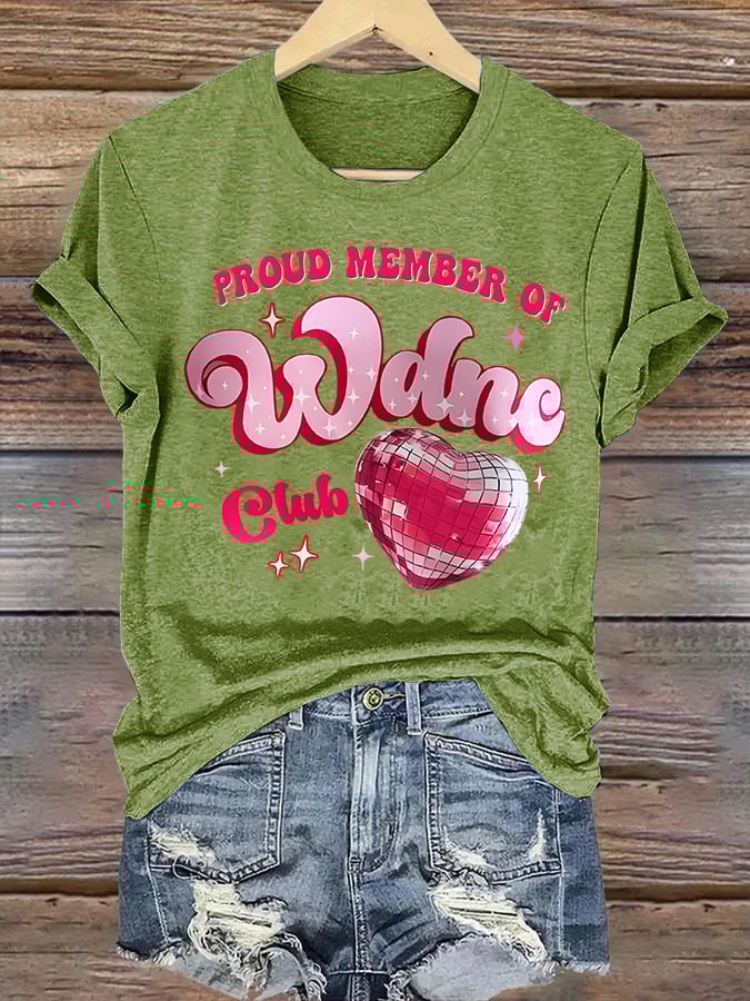 Women's Retro Funny Proud Member Of Club We Do Not Care Menopause Perimenopause Print T-Shirts