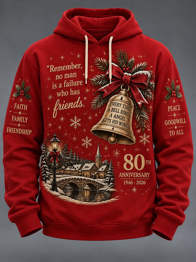 Men's Christmas Printed Casual Hooded