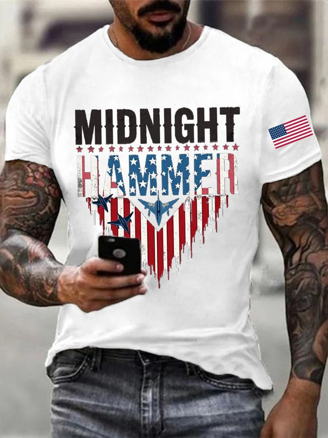 Men's Midnight Hammer B-2 Spirit Printing T Shirt