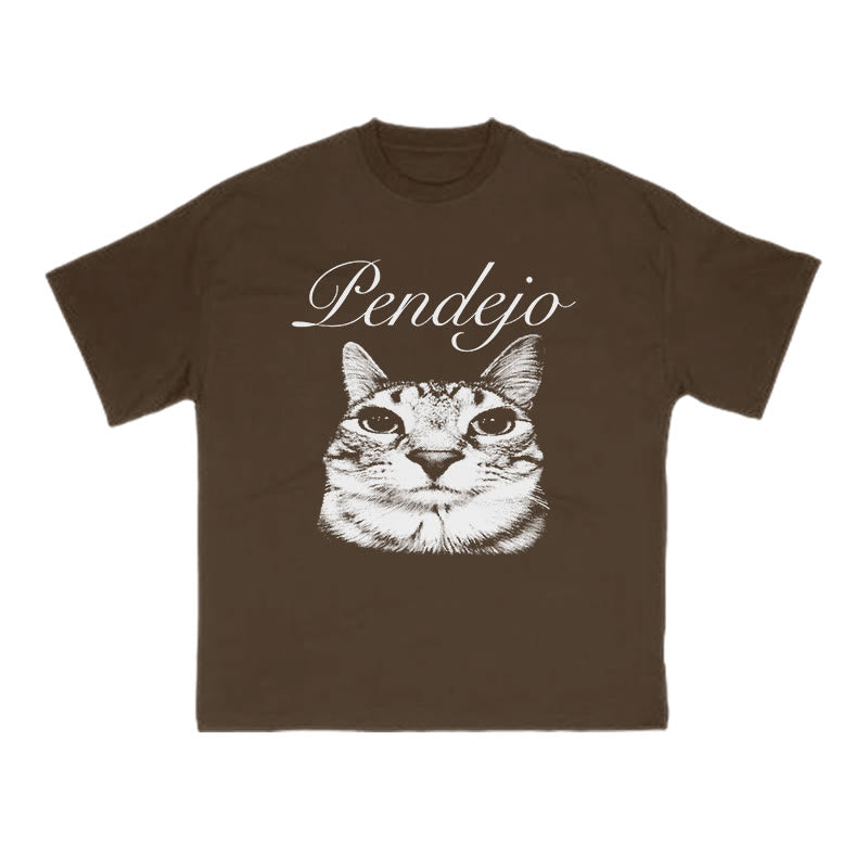 Pendejo Cat Print T-shirt