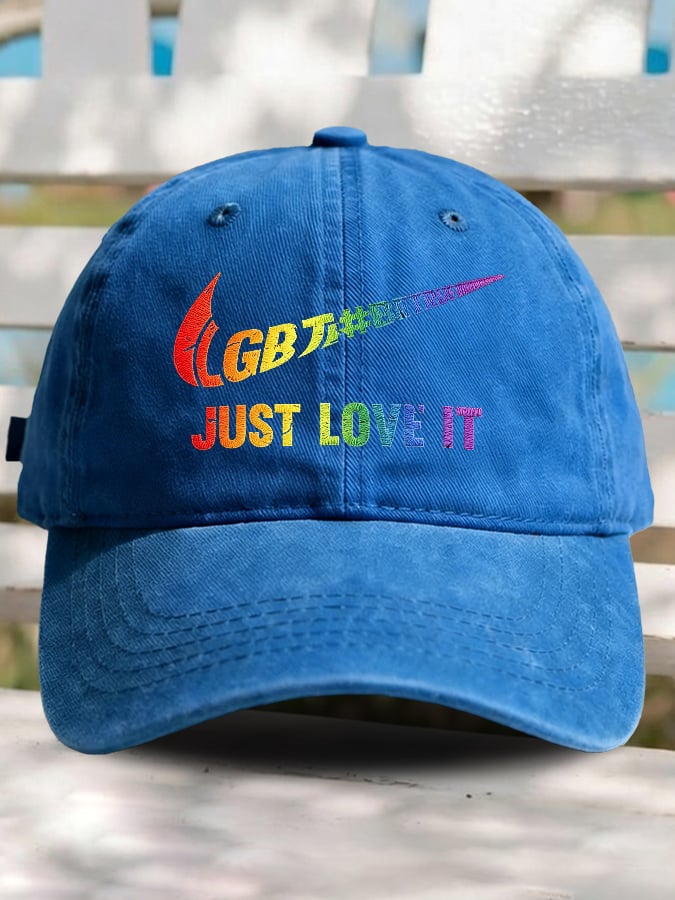 Retro Pride Parade Be True Just Love It Print Baseball Cap