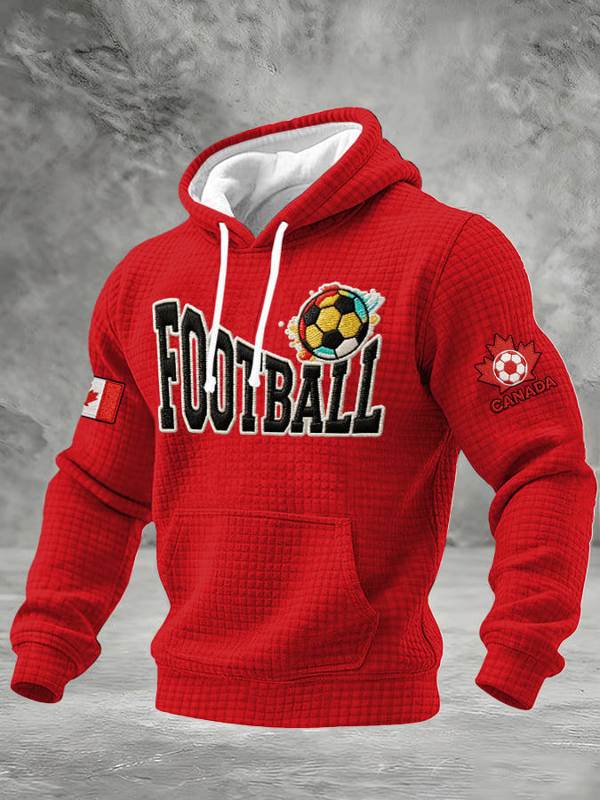 Men's Casual Canadian Football Fan Plaid Sports Shirt