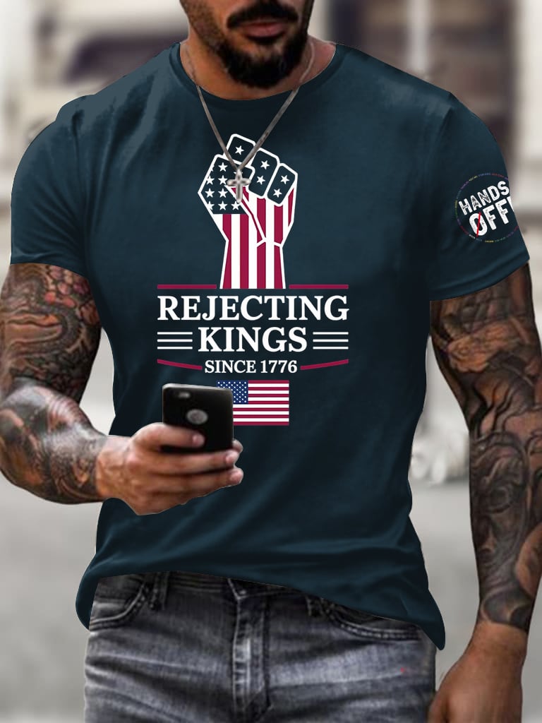 Men's Fashion Casual American Kingless Short-Sleeved T-Shirt