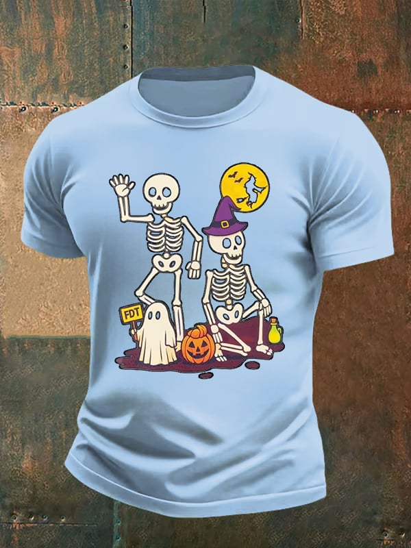Men's Halloween Skeleton T-Shirt