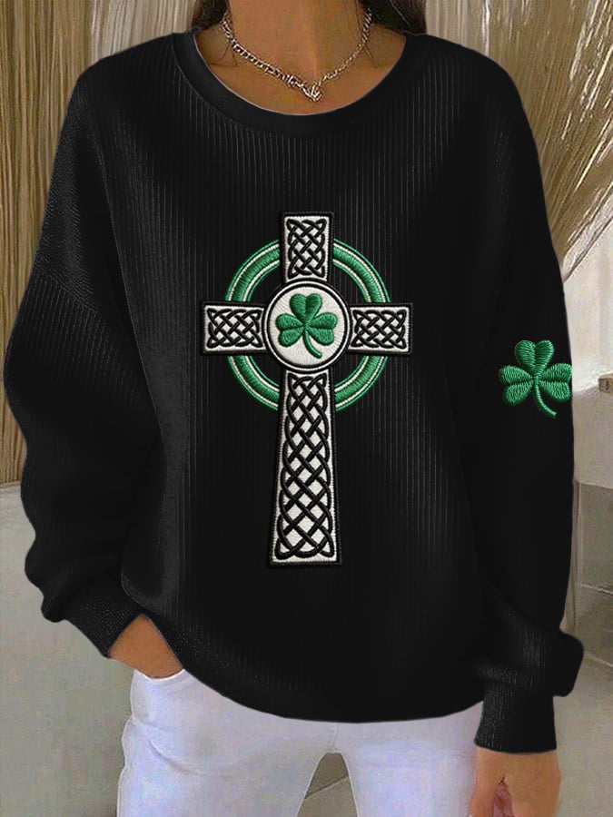 Women's St Patrick's Day Printed Sweatshirt