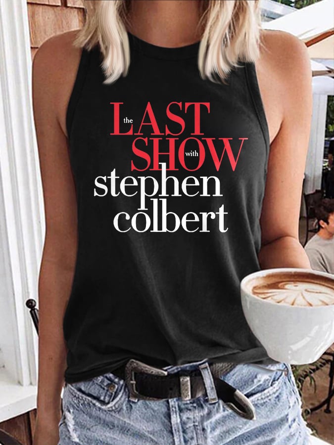 Retro Last Show Print Tops Tank