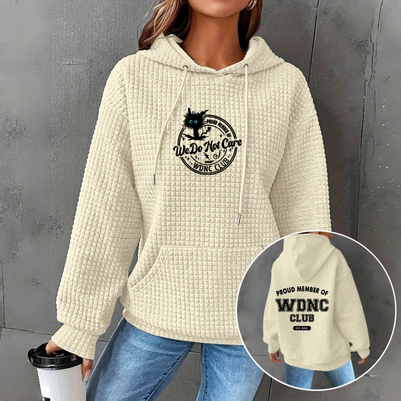 Women's Proud Members of the Club - Menopause & Perimenopause - Waffle Knit Hooded Sweatshirt