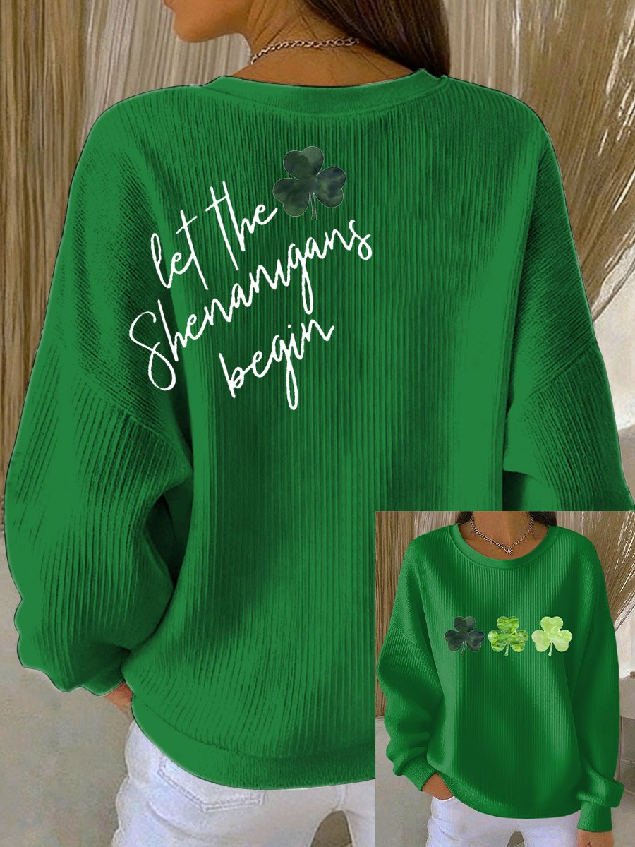Women's Let The Shenanigans Begin Printed Sweatshirt