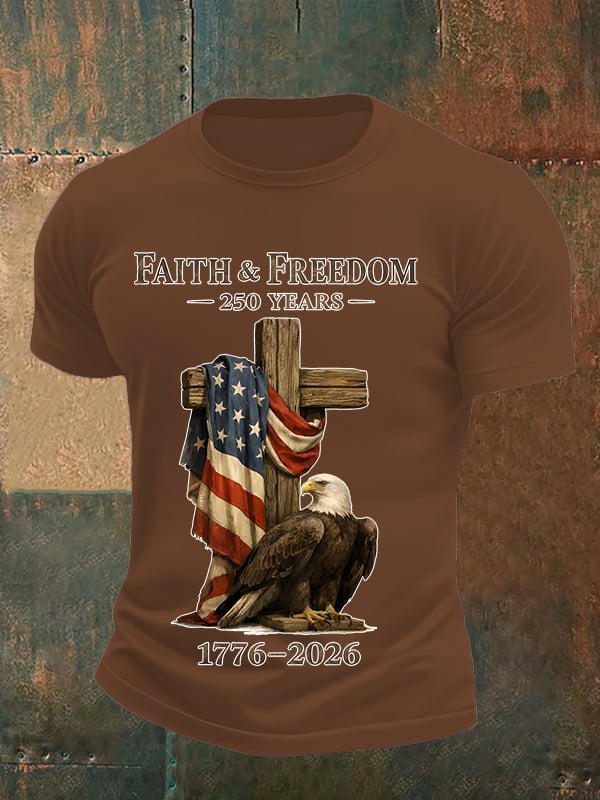 Men's Faith and Freedom 250 Years Print T-Shirt