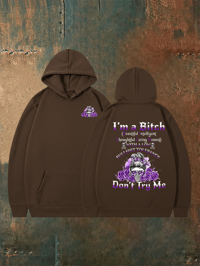 Men's Don't Try Me Print Casual Hoodie