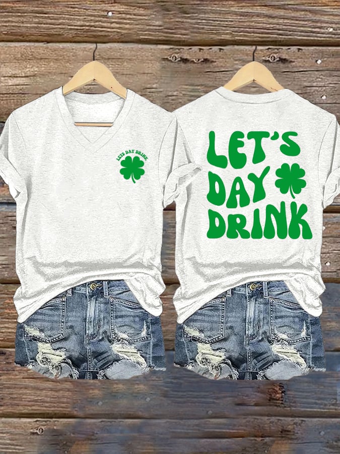 Women's Saint Patrick's Day Print Short-sleeved T-shirt