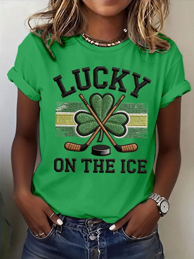 Women's St. Patrick's Day Slainte Print T-shirt