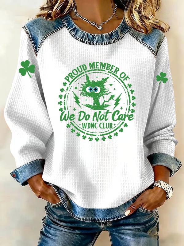 Women's Retro Funny Proud Member Of Club We Do Not Care Menopause Perimenopause Print sweatshirt