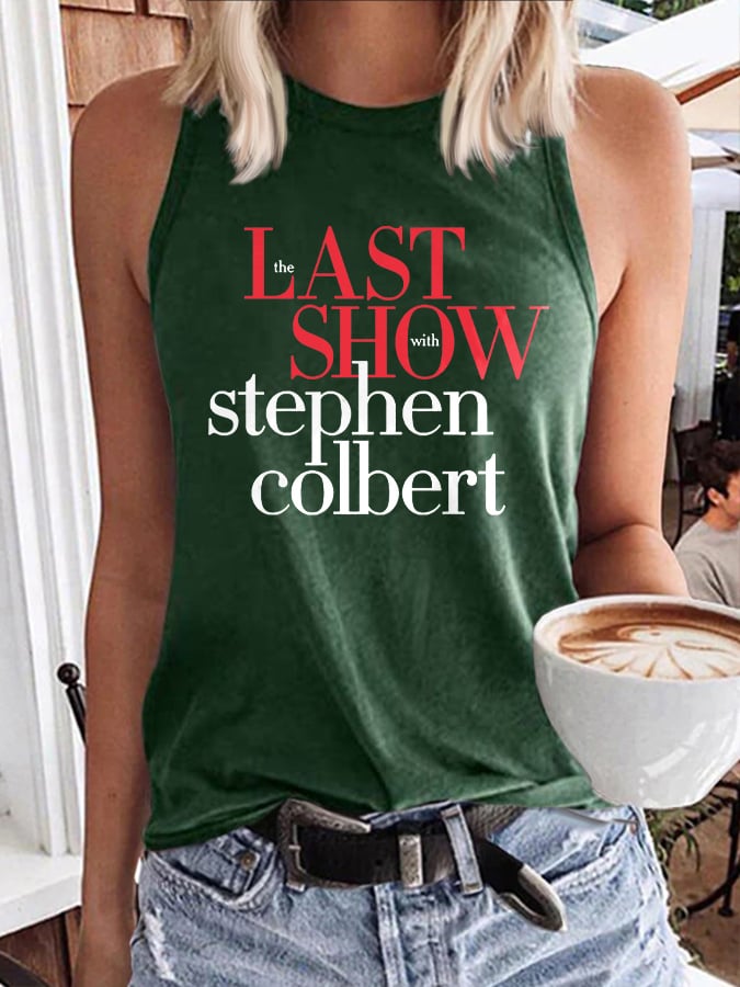 Retro Last Show Print Tops Tank