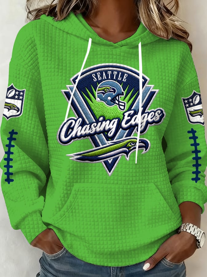 Women's Football Print Casual Sweatshirt