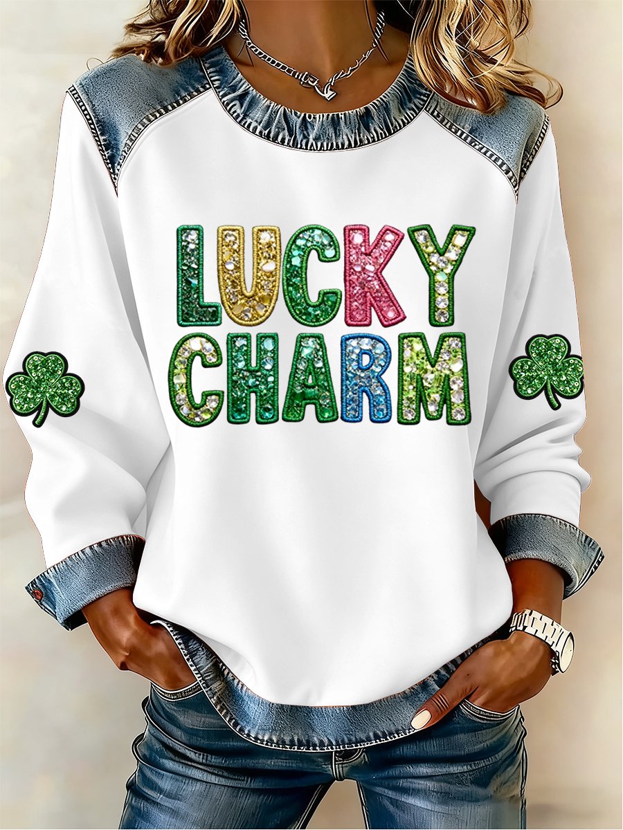 Women's St. Patrick's Day Printed Casual Sweatshirt