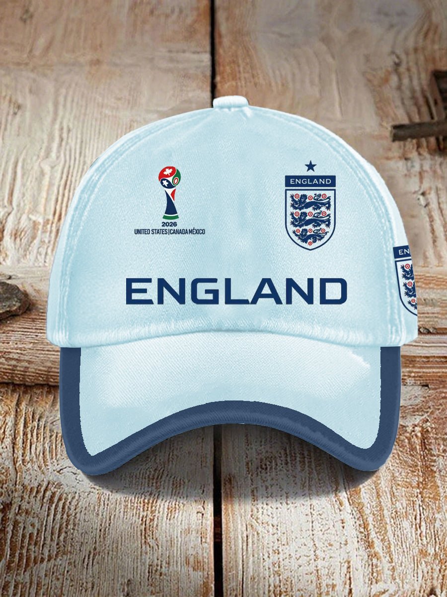 Unisex UK Football Lover England 2026 Print Baseball Cap