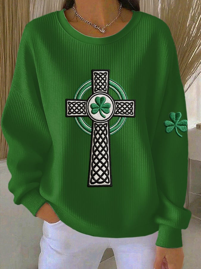 Women's St Patrick's Day Printed Sweatshirt