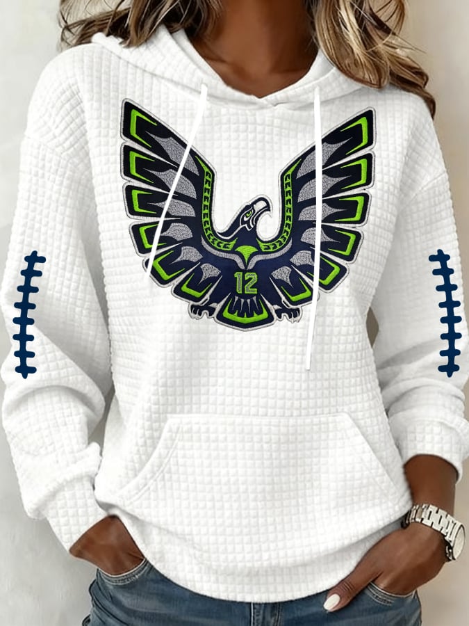 Women's Football Print Casual Sweatshirt