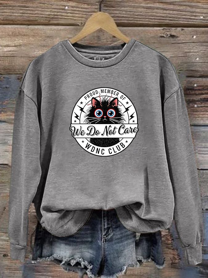 Women's Retro Funny Proud Member Of Club We Do Not Care Menopause Perimenopause Print Sweatshirt