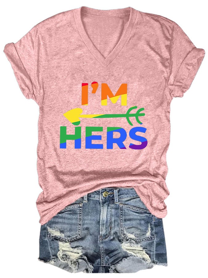 I'm Hers Print Short Sleeve T-Shirt