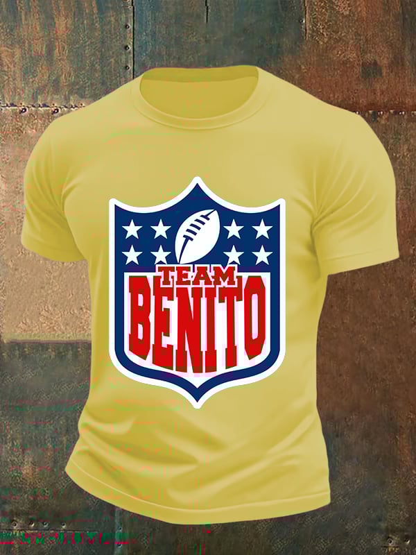 Men's Team Benito Puerto Rico Print Casual Tee