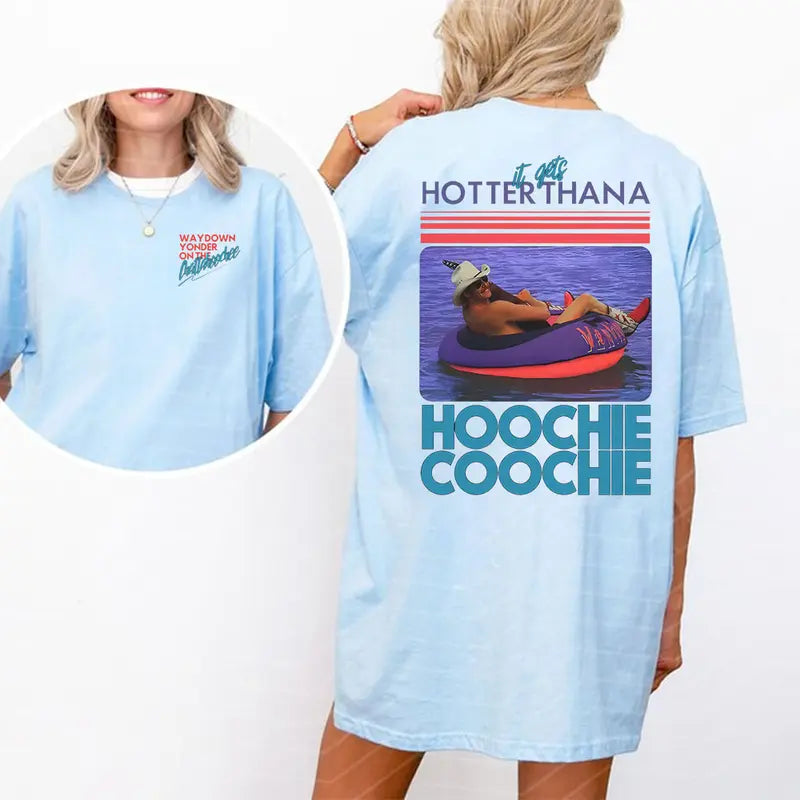Unisex Meme Summer Hotter Than A Hoochie Coochie T-Shirt