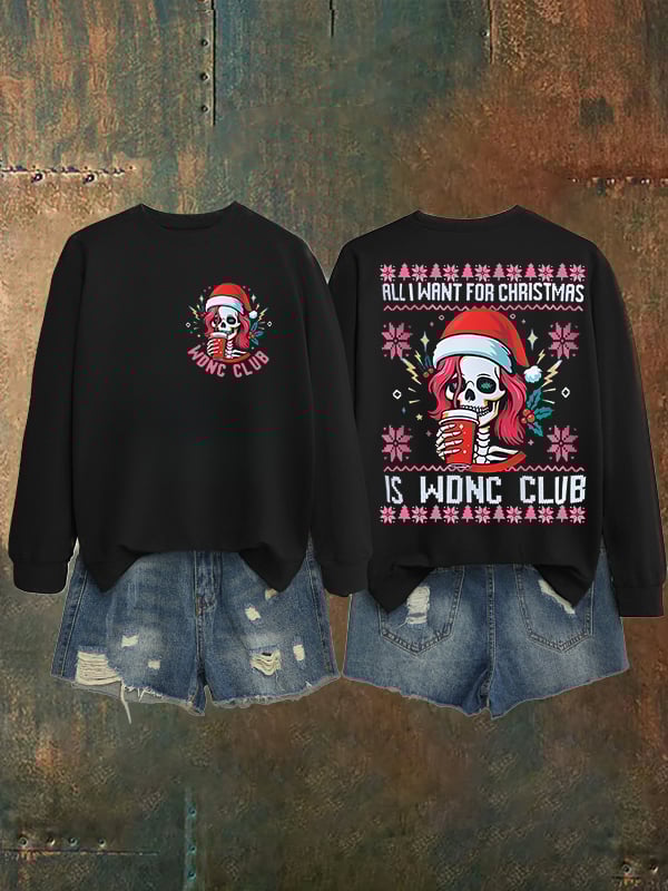 Women's Retro Funny Proud Member Of Club We Do Not Care Menopause Perimenopause Print Sweatshirt