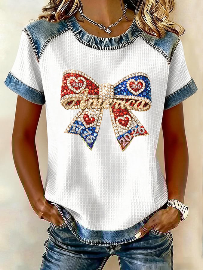 Women's 250th Anniversary Printed Short-Sleeved T-Shirt