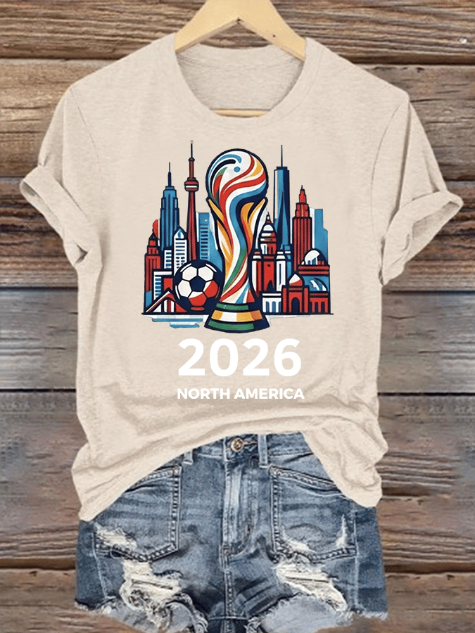 Women's North America WC 2026 Soccer printed T-shirt