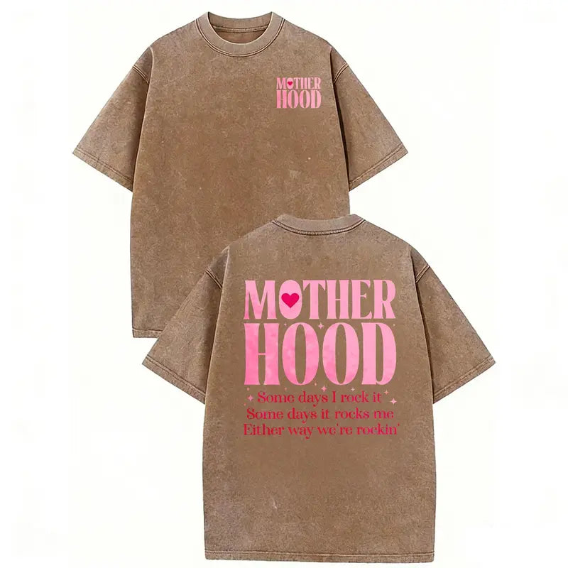 Washed Cotton Mom Life T-Shirt