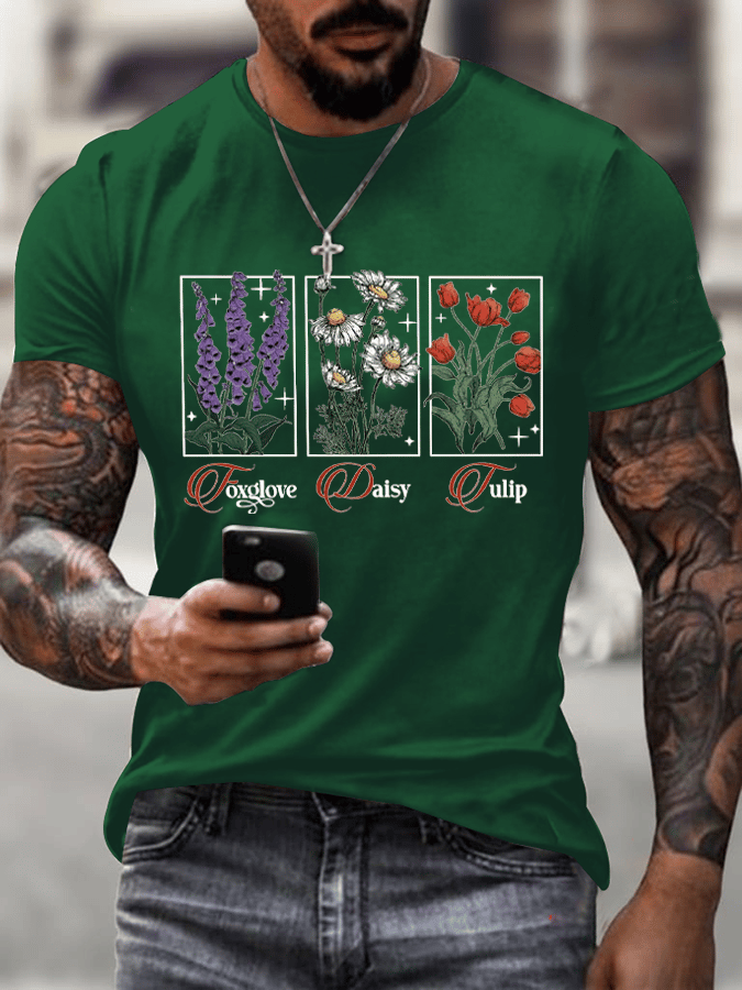 Men's Floral FDT Print T-Shirt