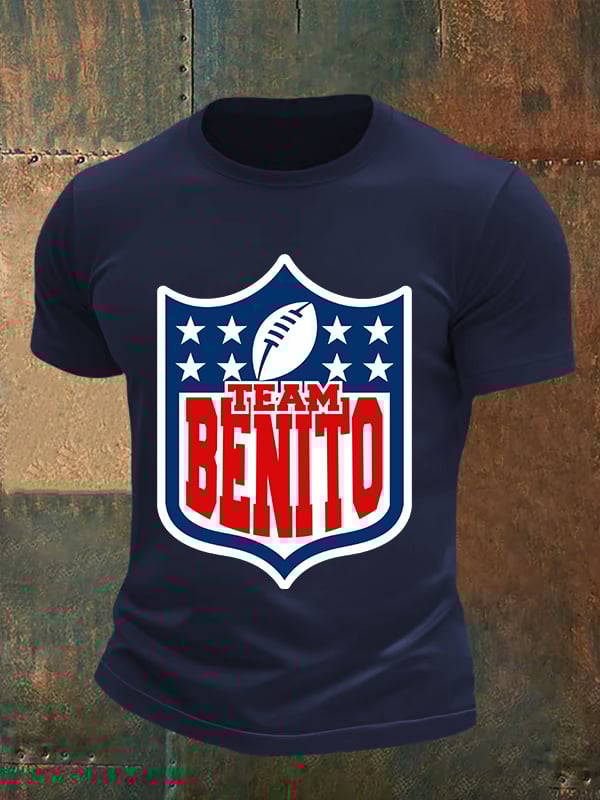 Men's Team Benito Puerto Rico Print Casual Tee