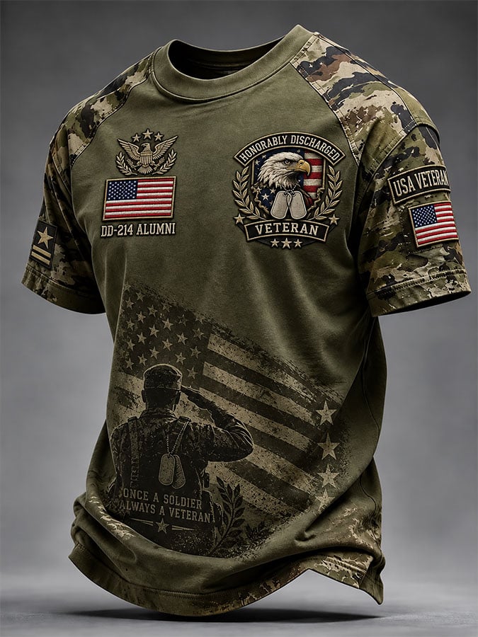 🎖️Men's Retro Print Short-Sleeve T-Shirt