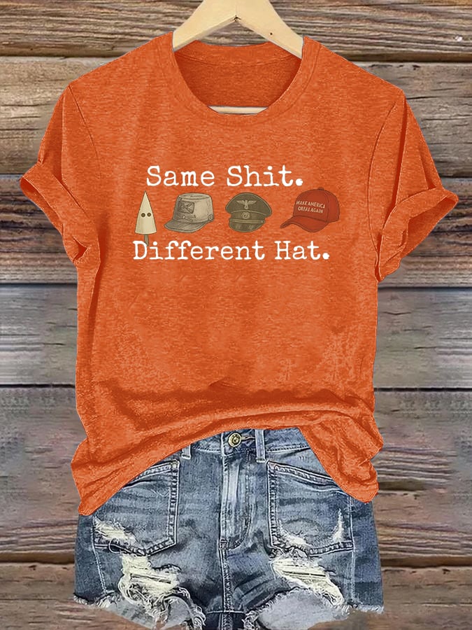 Women's Same shit Different costume Print T-Shirt