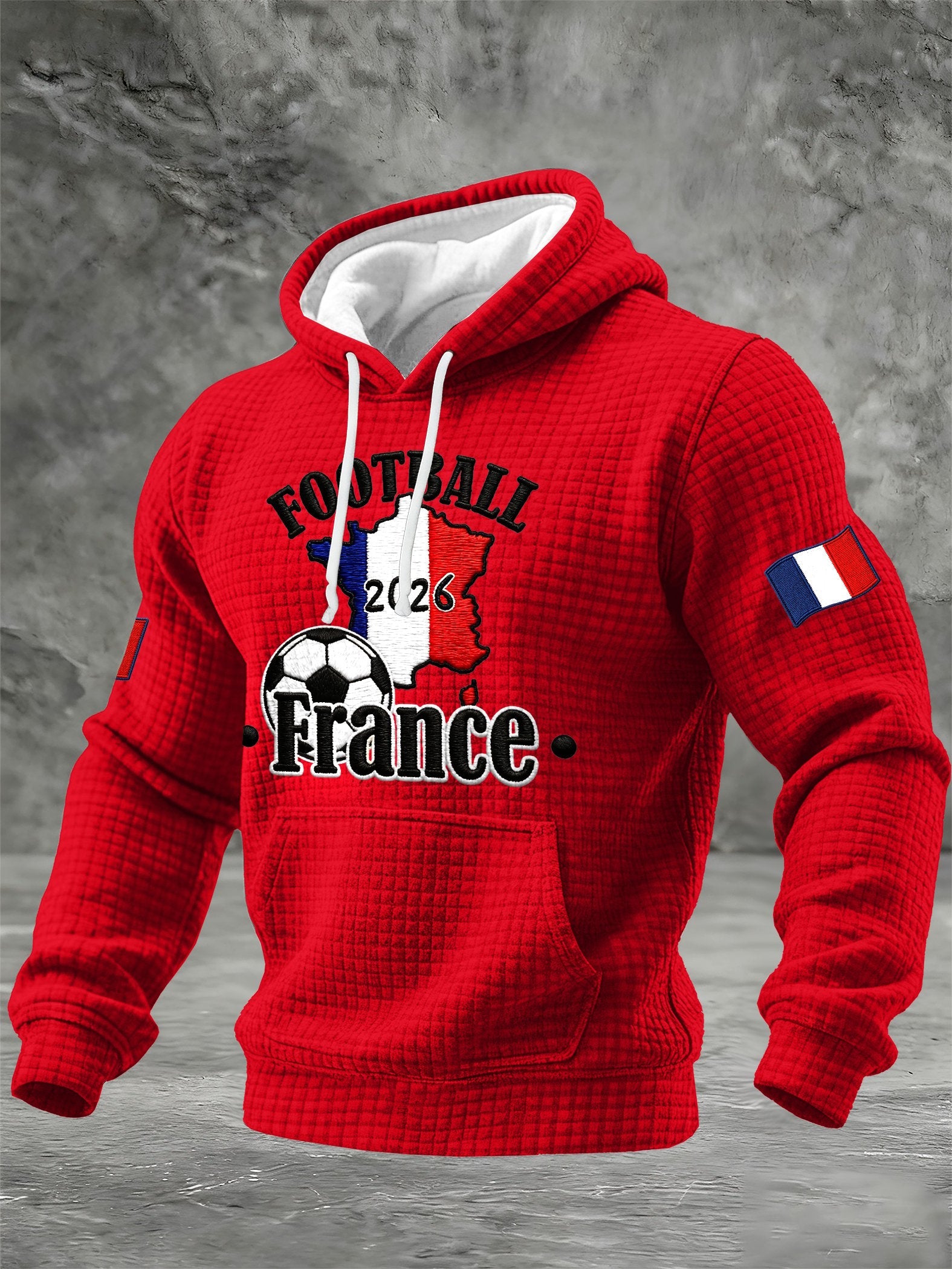 Men's French Football Fans Printed Hoodie
