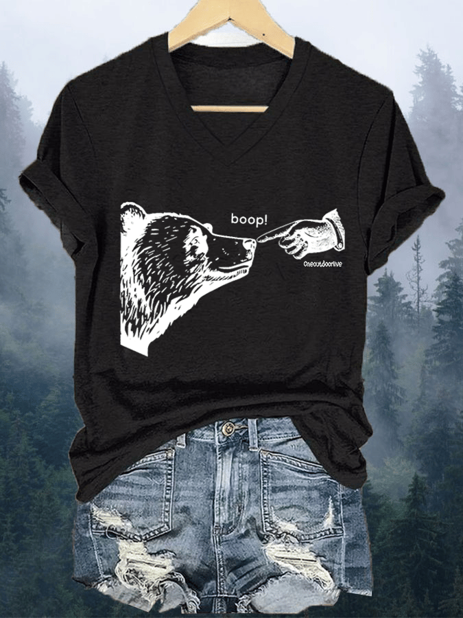 Women's Suppoard National Parks Print V-Neck T-Shirt