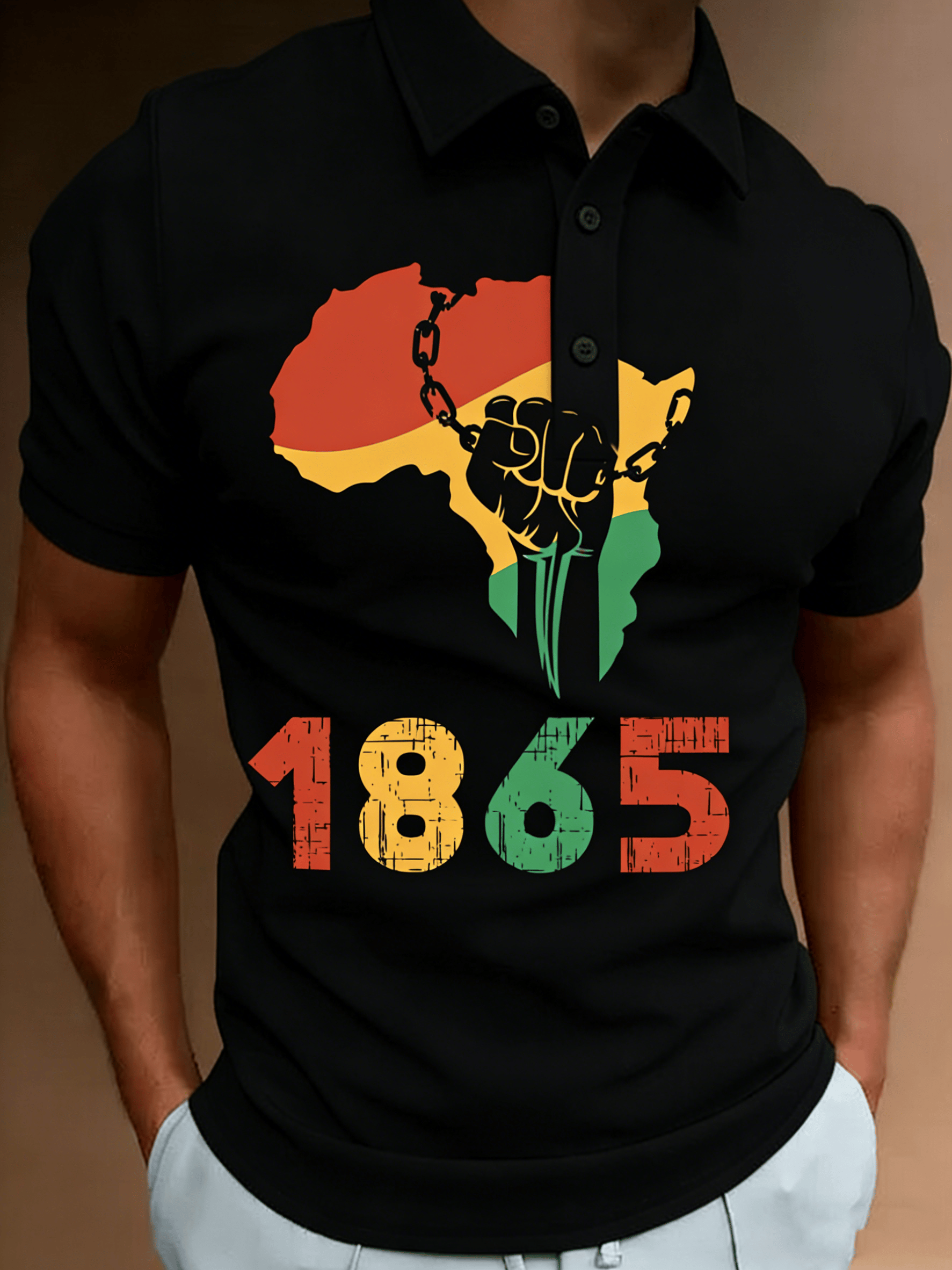 Men's Black Culture Polo Shirt