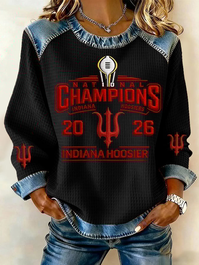 Women's Rugby Print Sweatshirt