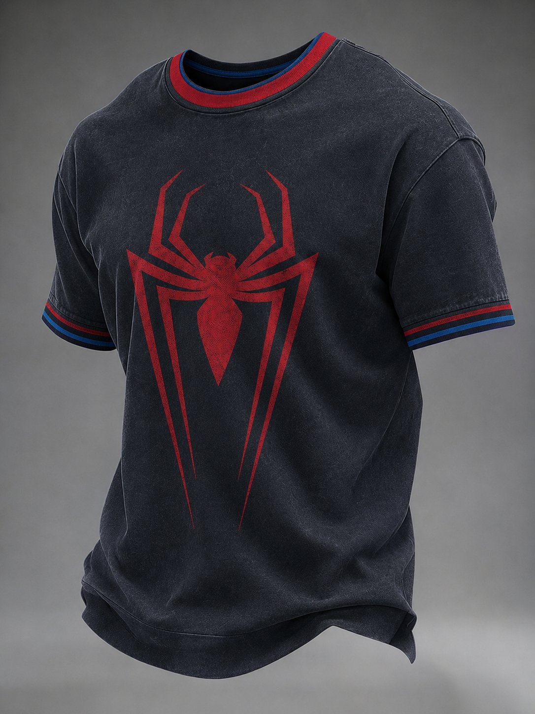 Men's Spider Graphic Printed Short-sleeved T-shirt