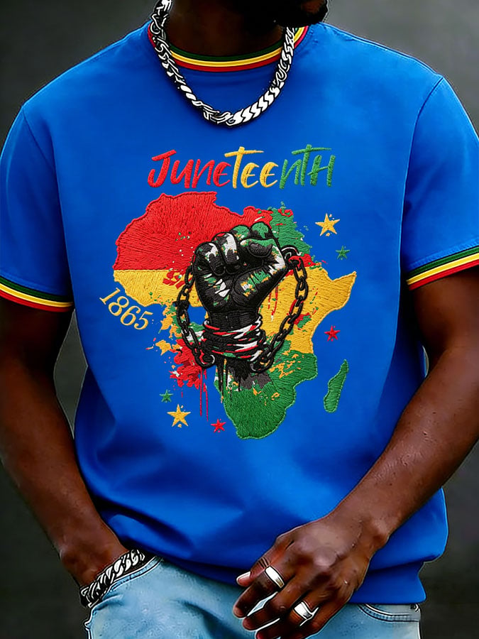 Men's Juneteenth Printed Casual T-shirt
