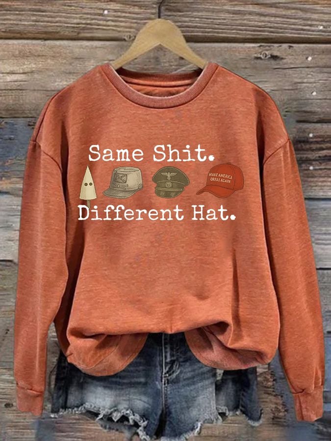 Women's Same shit Different costume Print Sweater