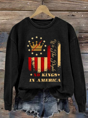 🔥Buy 3 Get 15% Off🔥Women's No Kings In America Printed Sweatshirt