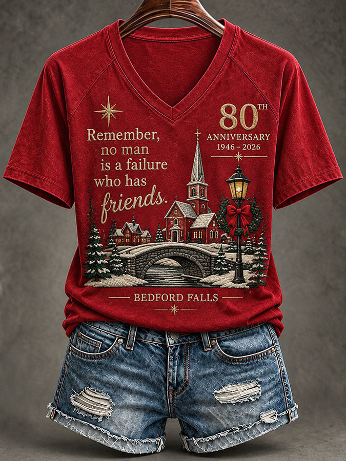Women's Christmas Print Casual T-shirt